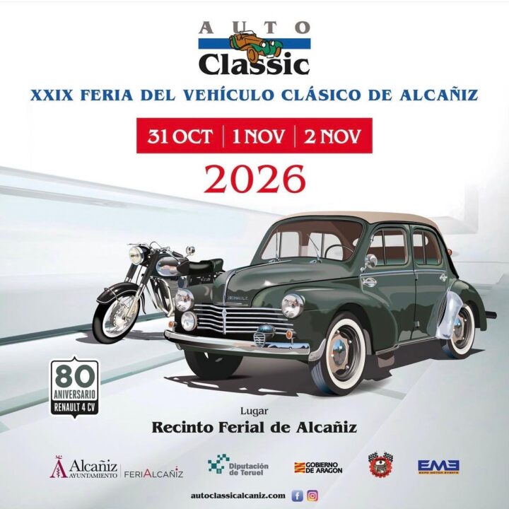 AutoClassic regresa a Alcañiz del 31 de octubre al 2 de noviembre