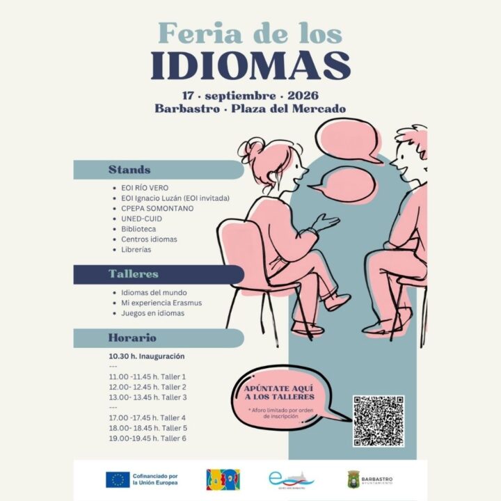 Barbastro celebra la ‘Feria de los Idiomas’, con juegos, talleres y experiencias Erasmus